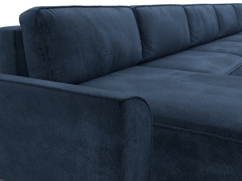 Диван П-образный Лига-048 НПБ МегаЛонг, Велюр, TOWER 13 синий