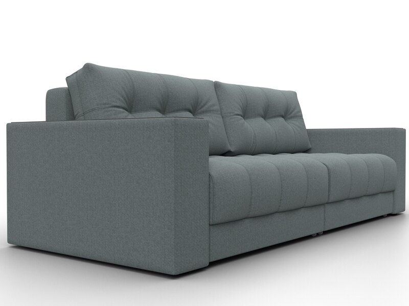 Диван прямой с декором Лига-049 НПБ, Рогожка, Амур 07 серый