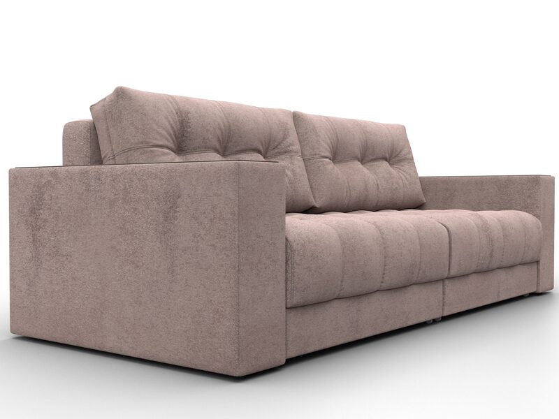 Диван прямой с декором Лига-049 НПБ, Велюр, TOWER 05 бежевый