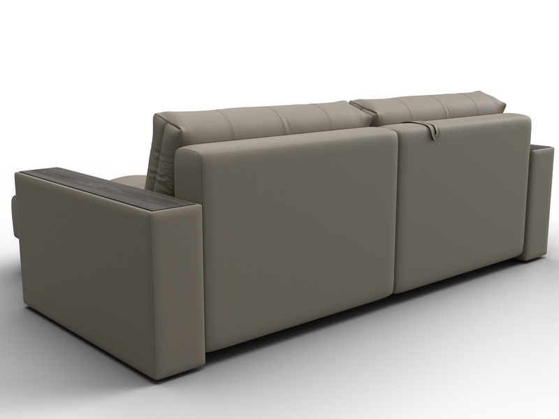 Диван угловой с декором Лига-049 НПБ, Экокожа, GRIFON 04 бежевый