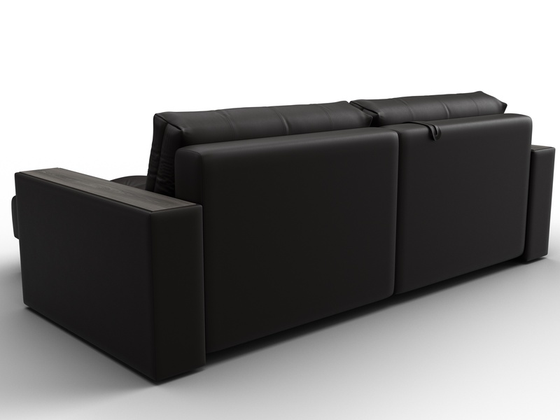 Диван угловой с декором Лига-049 НПБ, Экокожа, GRIFON 12 коричневый