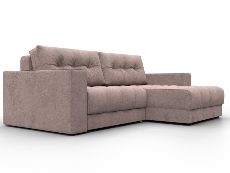 Диван угловой с декором Лига-049 НПБ, Велюр, TOWER 05 бежевый