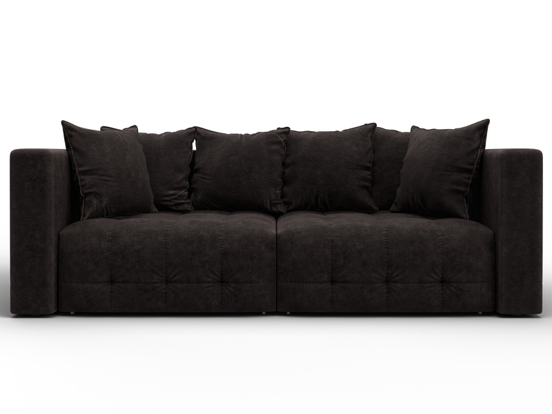 Диван прямой Лига-052 НПБ, Велюр, BRUT 17 коричневый