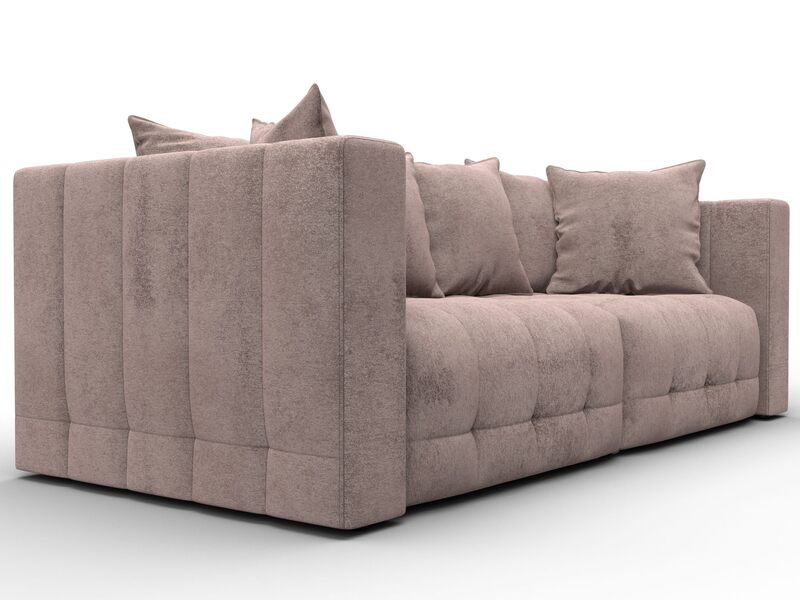 Диван прямой Лига-052 НПБ, Велюр, TOWER 05 бежевый