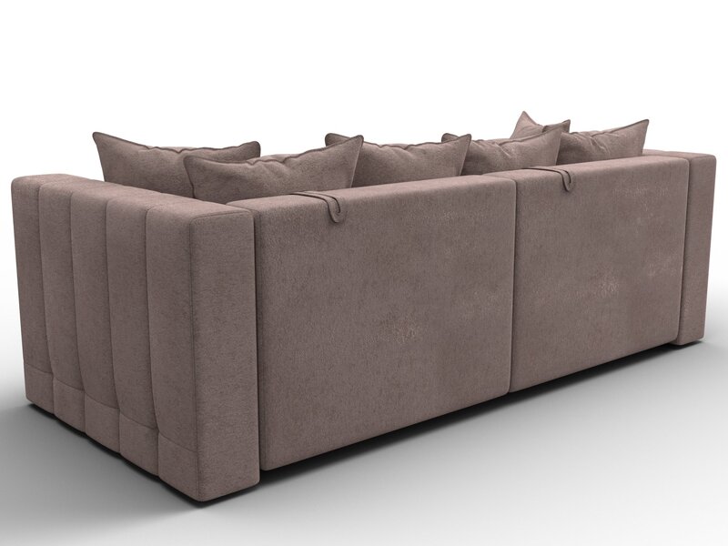 Диван прямой Лига-052 НПБ, Велюр, TOWER 05 бежевый