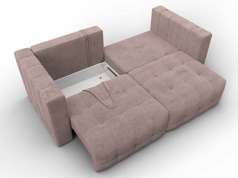 Диван прямой Лига-052 НПБ, Велюр, TOWER 05 бежевый