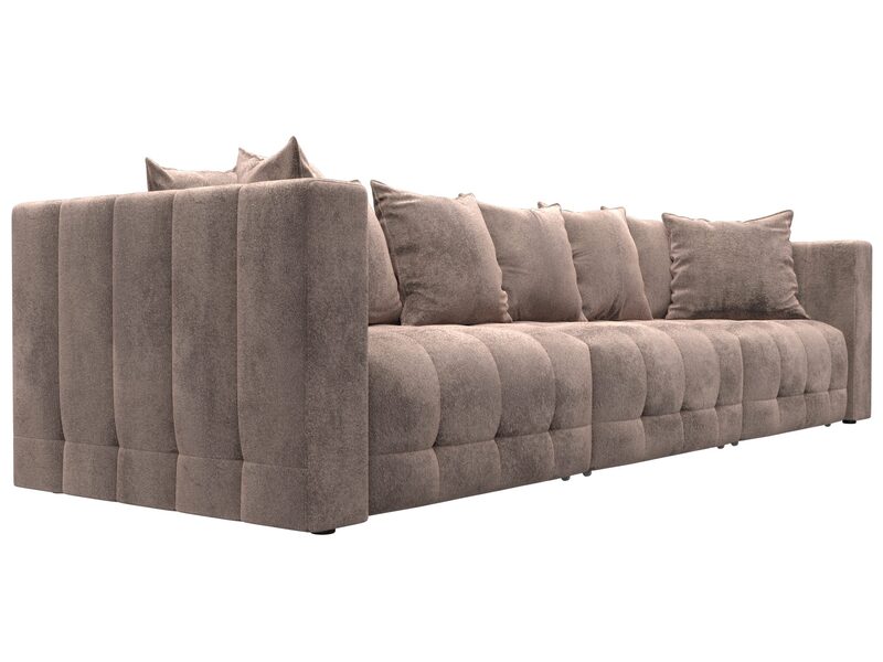 Диван прямой Лига-052 НПБ Лонг, Велюр, TOWER 05 бежевый