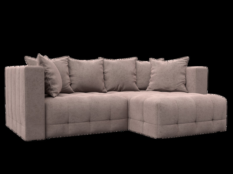 Диван угловой Лига-052 НПБ угол универсальный, Велюр, TOWER 05 бежевый