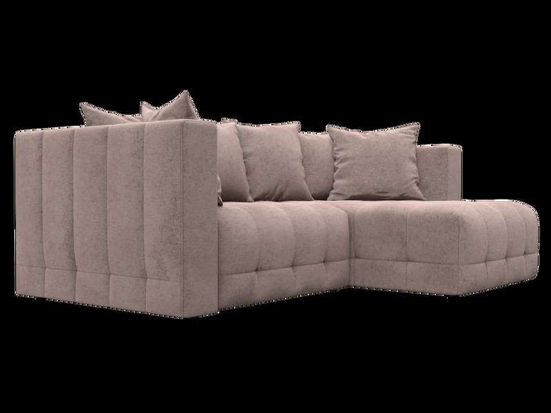 Диван угловой Лига-052 НПБ угол универсальный, Велюр, TOWER 05 бежевый