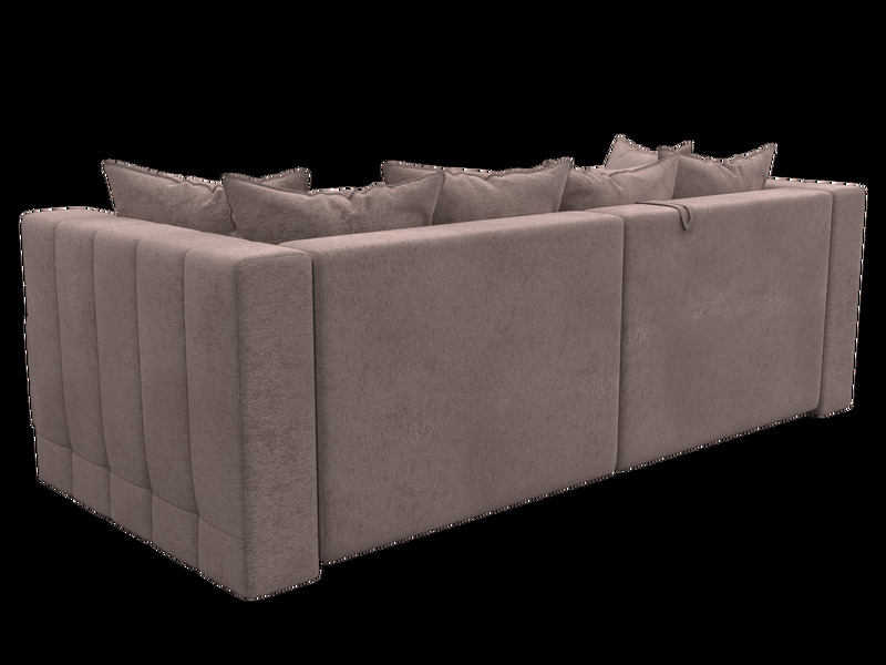 Диван угловой Лига-052 НПБ угол универсальный, Велюр, TOWER 05 бежевый