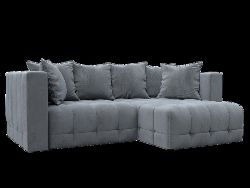 Диван угловой Лига-052 НПБ угол универсальный, Велюр, TOWER 10 серый