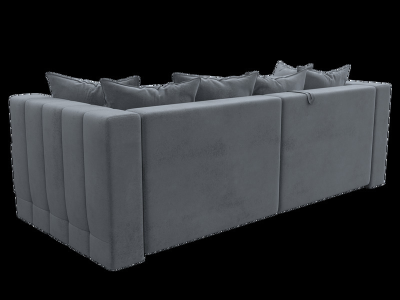 Диван угловой Лига-052 НПБ угол универсальный, Велюр, TOWER 10 серый