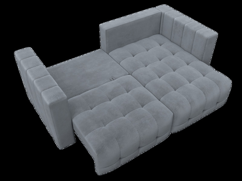 Диван угловой Лига-052 НПБ угол универсальный, Велюр, TOWER 10 серый