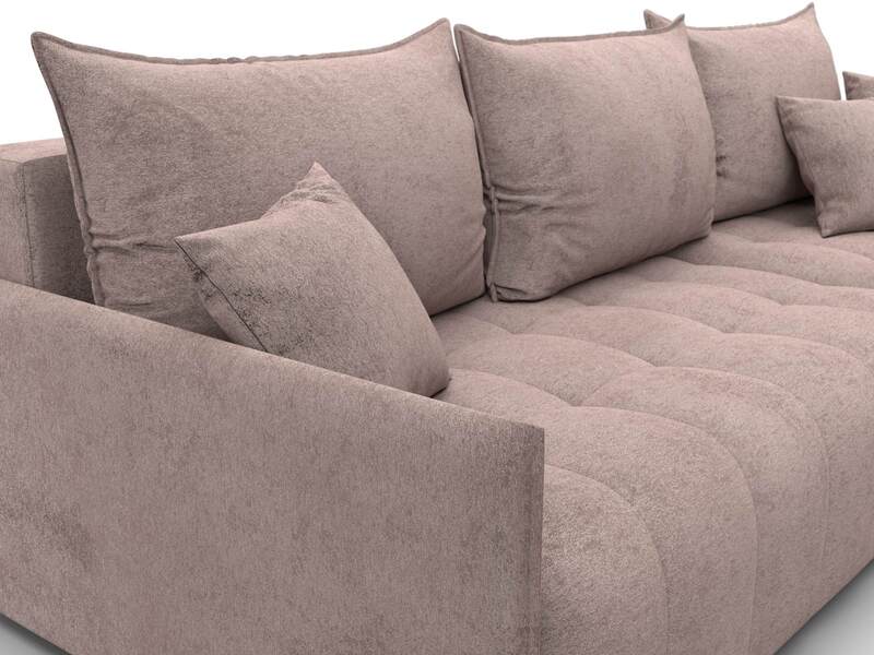 Диван угловой Лига-054 НПБ угол универсальный, Велюр, TOWER 05 бежевый