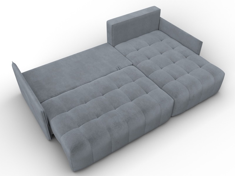 Диван угловой Лига-054 НПБ угол универсальный, Велюр, TOWER 10 серый