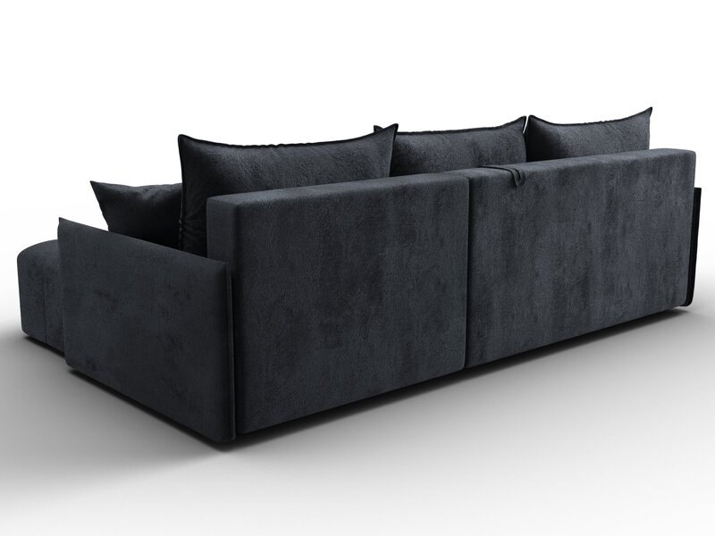 Диван угловой Лига-054 НПБ угол универсальный, Велюр, TOWER 11 темно-серый