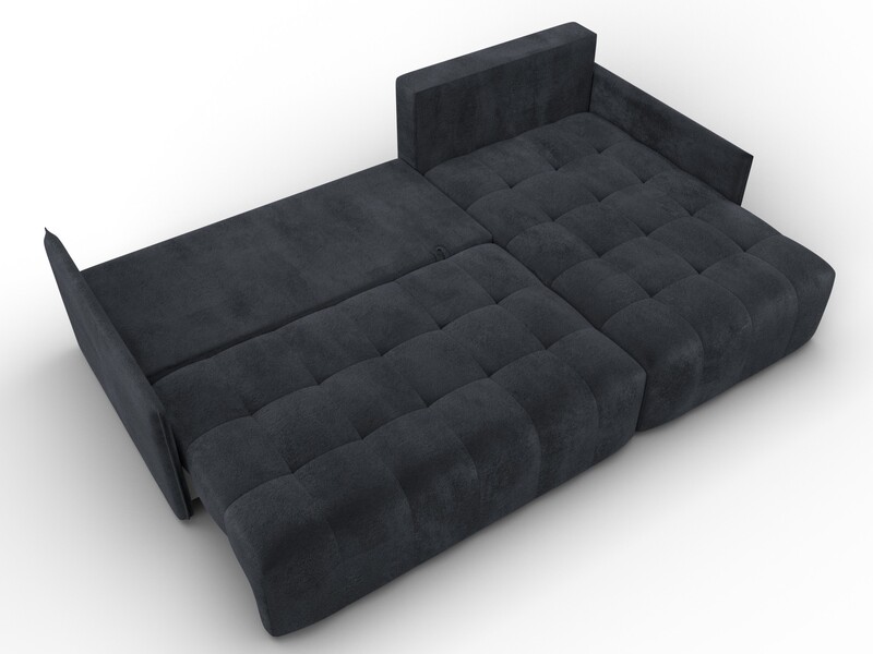 Диван угловой Лига-054 НПБ угол универсальный, Велюр, TOWER 11 темно-серый