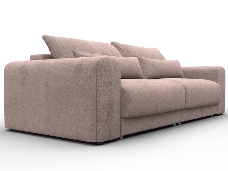 Диван прямой Лига-056 НПБ, Велюр, TOWER 05 бежевый