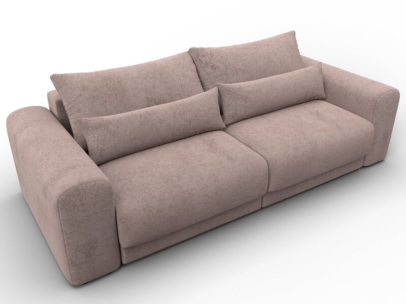 Диван прямой Лига-056 НПБ, Велюр, TOWER 05 бежевый