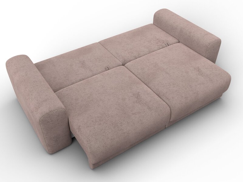 Диван прямой Лига-056 НПБ, Велюр, TOWER 05 бежевый