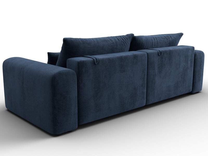 Диван прямой Лига-056 НПБ, Велюр, TOWER 13 синий