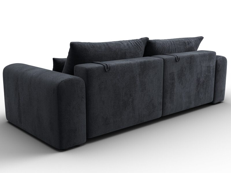 Диван прямой Лига-056 НПБ, Велюр, TOWER 11 темно-серый