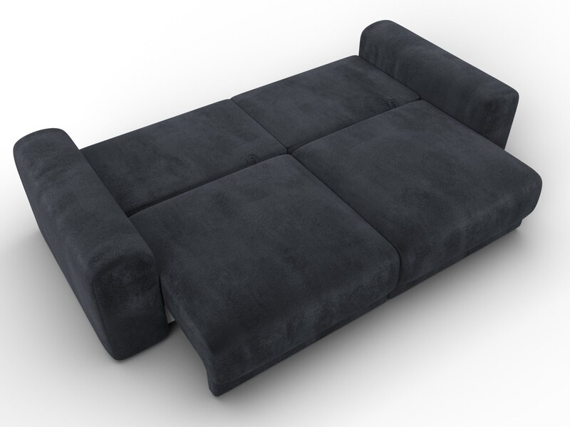 Диван прямой Лига-056 НПБ, Велюр, TOWER 11 темно-серый