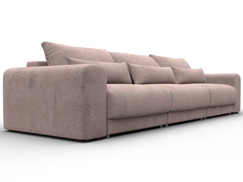 Диван прямой Лига-056 НПБ Лонг, Велюр, TOWER 05 бежевый