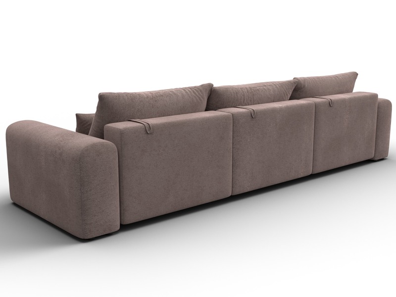 Диван прямой Лига-056 НПБ Лонг, Велюр, TOWER 05 бежевый