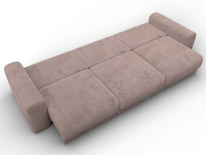 Диван прямой Лига-056 НПБ Лонг, Велюр, TOWER 05 бежевый