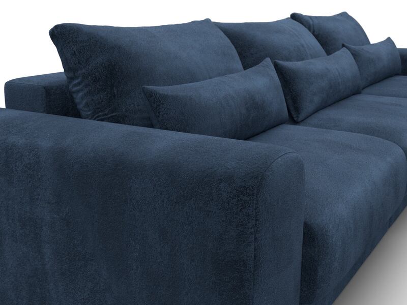 Диван прямой Лига-056 НПБ Лонг, Велюр, TOWER 13 синий