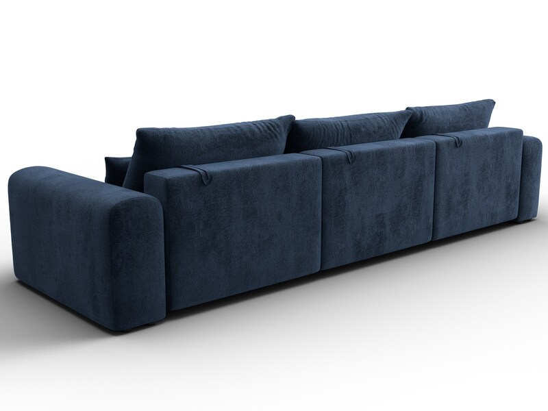 Диван прямой Лига-056 НПБ Лонг, Велюр, TOWER 13 синий