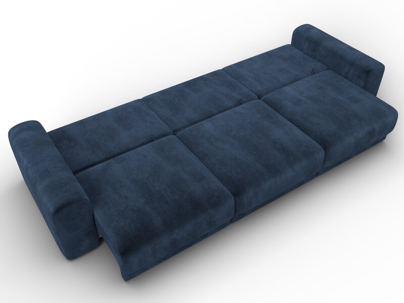 Диван прямой Лига-056 НПБ Лонг, Велюр, TOWER 13 синий