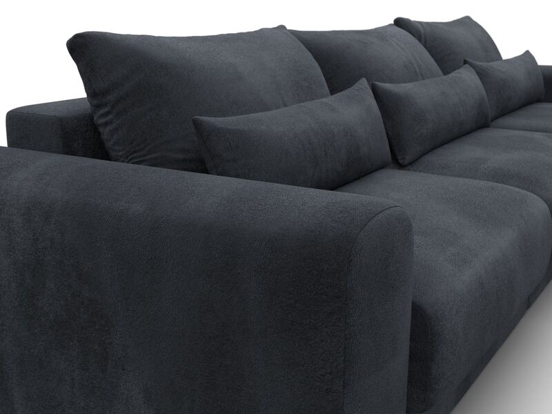 Диван прямой Лига-056 НПБ Лонг, Велюр, TOWER 11 темно-серый