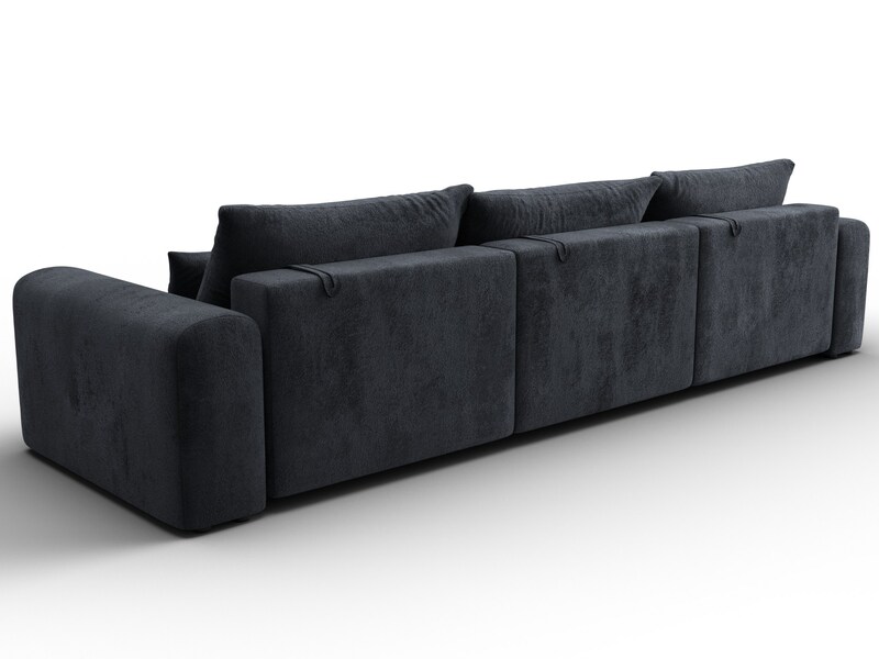 Диван прямой Лига-056 НПБ Лонг, Велюр, TOWER 11 темно-серый