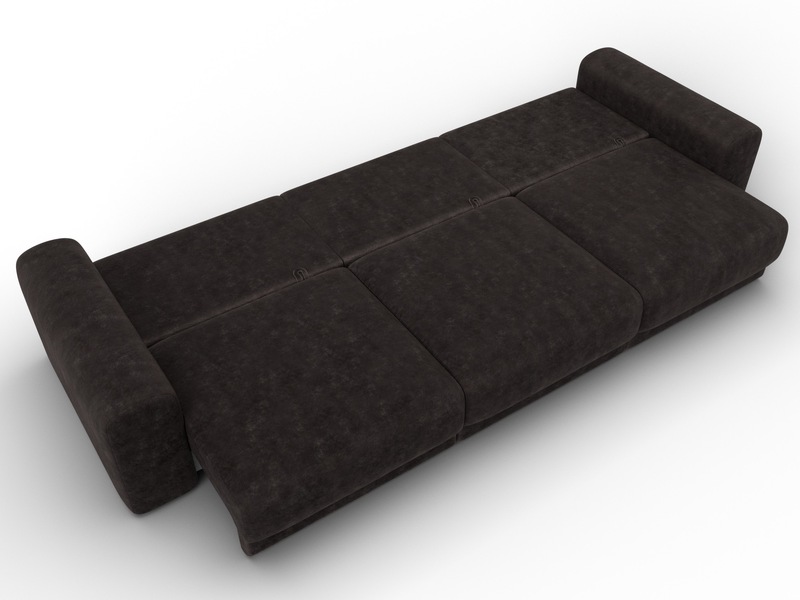 Диван прямой Лига-056 НПБ Лонг, Велюр, BRUT 17 коричневый