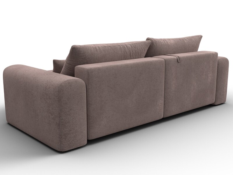 Диван угловой Лига-056 НПБ угол универсальный, Велюр, TOWER 05 бежевый