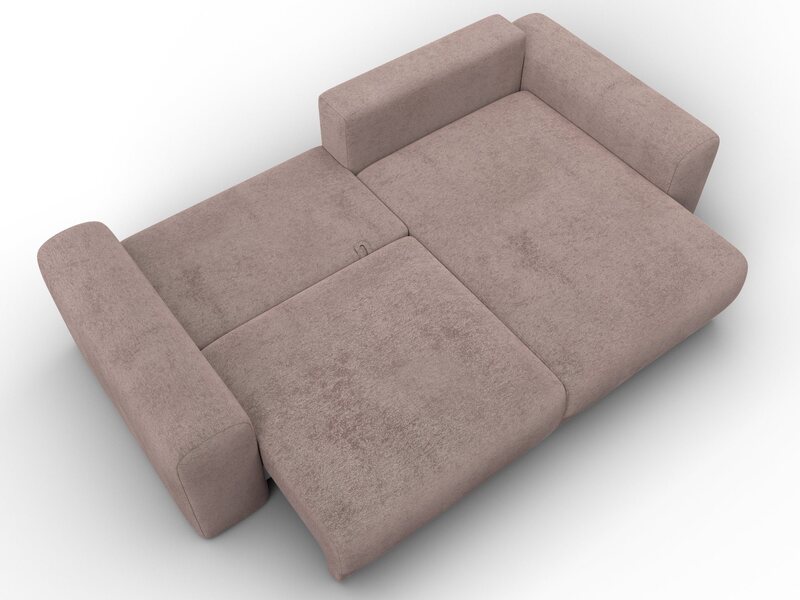 Диван угловой Лига-056 НПБ угол универсальный, Велюр, TOWER 05 бежевый