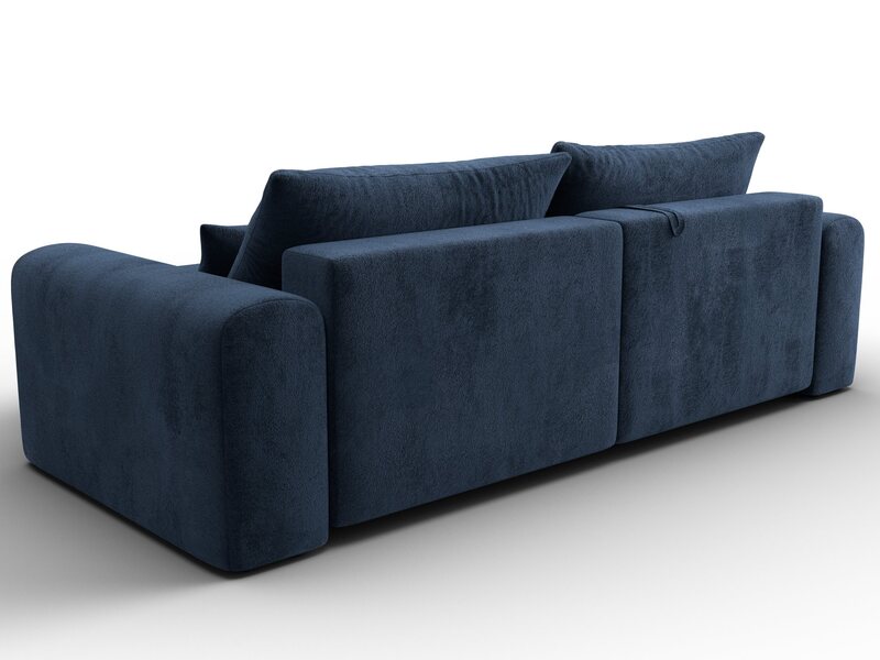 Диван угловой Лига-056 НПБ угол универсальный, Велюр, TOWER 13 синий