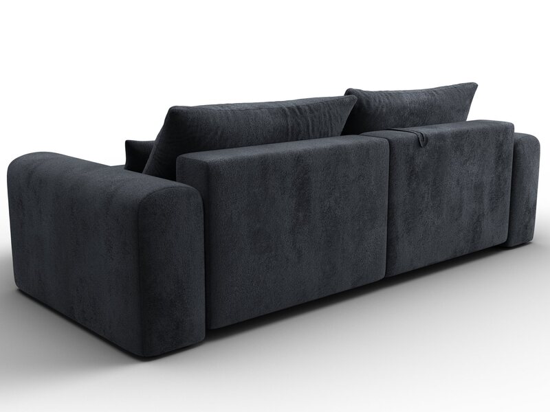 Диван угловой Лига-056 НПБ угол универсальный, Велюр, TOWER 11 темно-серый