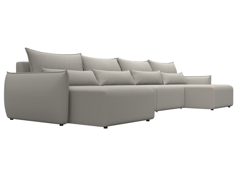 Диван П-образный Лига-051 НПБ Лонг, Рогожка, Амур 02 бежевый