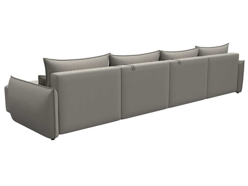 Диван П-образный Лига-051 НПБ Лонг, Рогожка, Амур 02 бежевый