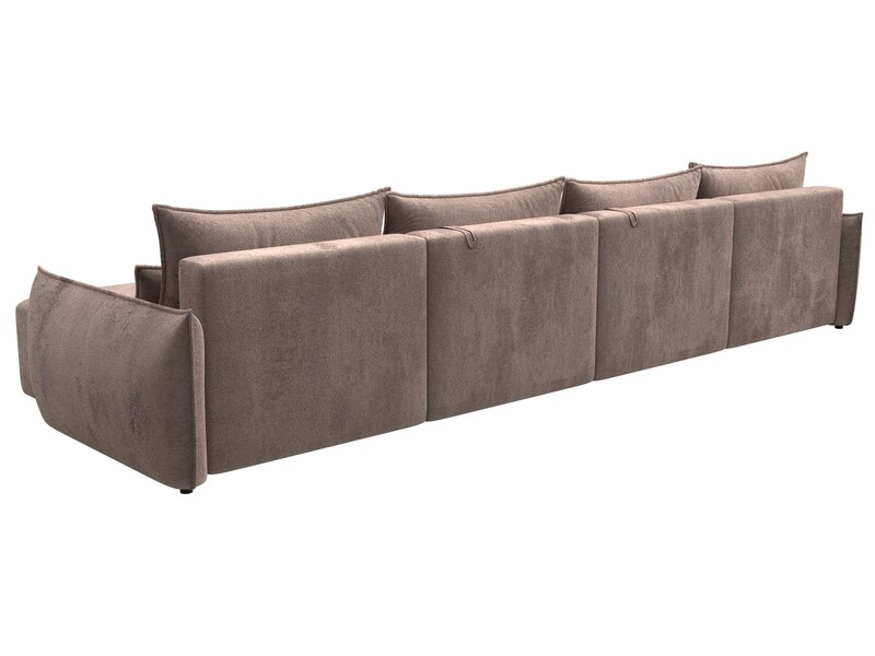 Диван П-образный Лига-051 НПБ Лонг, Велюр, TOWER 05 бежевый