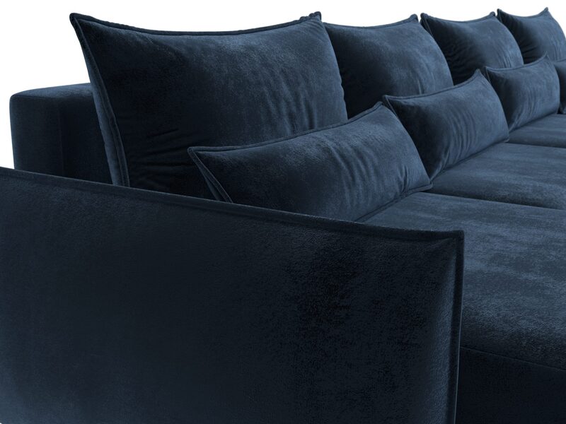 Диван П-образный Лига-051 НПБ Лонг, Велюр, TOWER 13 синий