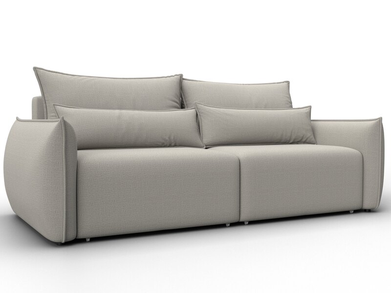 Диван прямой Лига-051 НПБ, Рогожка, Амур 02 бежевый