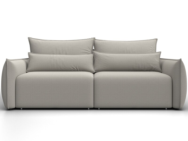 Диван прямой Лига-051 НПБ, Рогожка, Амур 02 бежевый