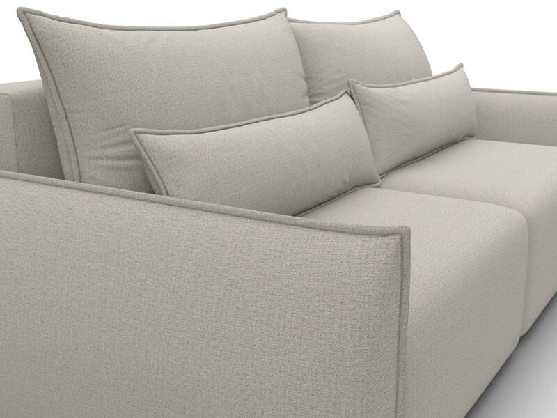 Диван прямой Лига-051 НПБ, Рогожка, Амур 02 бежевый