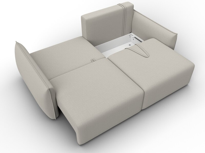 Диван прямой Лига-051 НПБ, Рогожка, Амур 02 бежевый