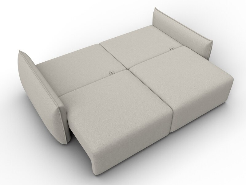 Диван прямой Лига-051 НПБ, Рогожка, Амур 02 бежевый