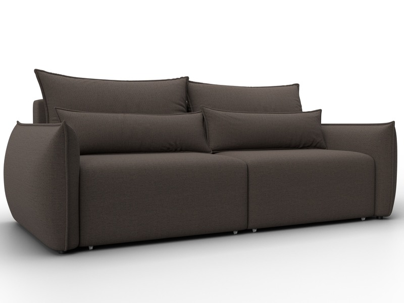 Диван прямой Лига-051 НПБ, Рогожка, Амур 05 коричневый